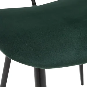 Chaises En Tissu Velours Vert Et Métal Noir (lot De 2) TOBIAS ultratendance 20