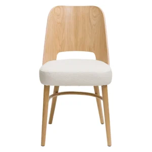 Chaises Scandinaves Bois Chêne Et Tissu Effet Laine Bouclée écru (lot De 2) EDITO acheter en ligne 12