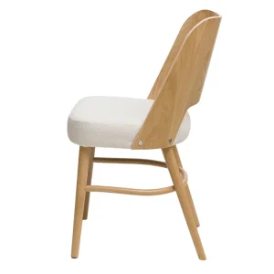 Chaises Scandinaves Bois Chêne Et Tissu Effet Laine Bouclée écru (lot De 2) EDITO acheter en ligne 16