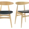 Chaises Scandinaves Bois Clair Et Noir (lot De 2) WALFORD Satisfait ou Remboursé 28