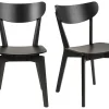 boutiqued pas cher Chaises Scandinaves Bois Noir (lot De 2) BAKI 23