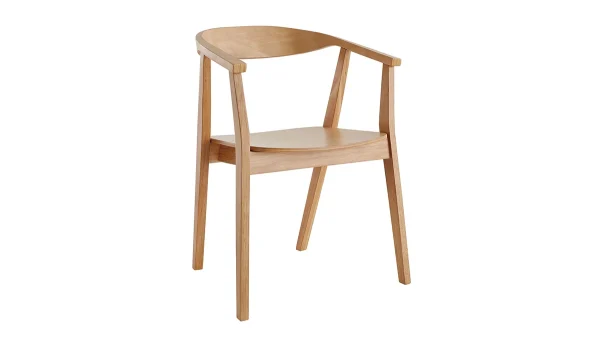 mode pas cher Chaises Scandinaves En Bois Clair Massif (lot De 2) BAHIA 4