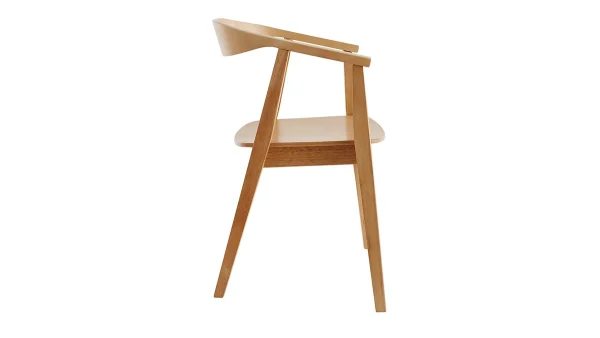 mode pas cher Chaises Scandinaves En Bois Clair Massif (lot De 2) BAHIA 5