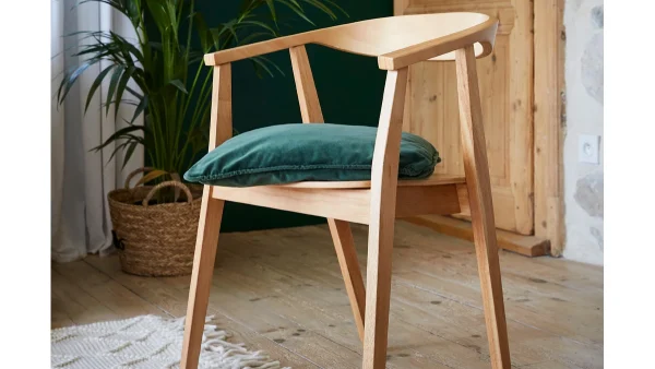 mode pas cher Chaises Scandinaves En Bois Clair Massif (lot De 2) BAHIA 12