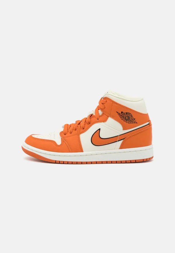 achetez pas cher Wmns Air Jordan 1 Mid Se – Baskets Montantes – Coconut Milk/Spice/Black-Sl 1