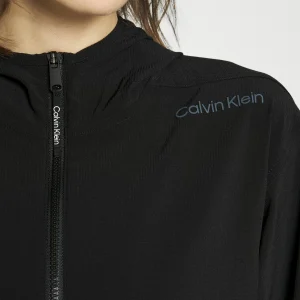 excellents soldes Calvin Klein Performance 1/4 Zip Anorak – Veste Coupe-Vent – Black Beauty 15